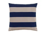 Christina Lundsteen, Stripe velvet pude, dark blue/light kit, 55x55 cm