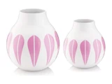 2 stk. Arne Clausen Collection vaser i hvid og pink porcelæn fra Lucie Kaas