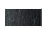 En rektangulær, mørkegrå struktureret måtte eller tæppe med subtile lodrette mønstre, vist på en hvid baggrund.