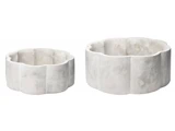 GUS Design, Curve, Skåle, Grå, Cement, Sæt af 2 stk., H:10 x Dia:25 cm, H:12 x Dia:30 cm