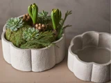 GUS Design, Curve, Skåle, Grå, Cement, Sæt af 2 stk., H:10 x Dia:25 cm, H:12 x Dia:30 cm