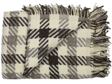 Silkeborg Uldspinderi, Norma 0610, Plaid, Brun, Råhvid, 100% Scandinavian Wool, B:140 x L:240cm