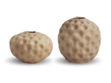 2 stk. Seedpod vaser i valnød keramik fra Cooee Design