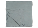 Ib Laursen, Sengetæppe, Støvblå, Dobbeltvævet Bomuld, B:240 x L:240 cm