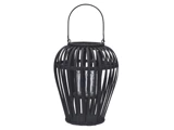 Lauvring, Mango, Lanterne, Sort, Bambus, Dia:26 x H:31 cm