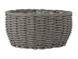 Bloomingville, Fioria, Potter, Grå, Polyrattan, Sæt af 3 stk., Ø36xH17, Ø42xH20, Ø50xH22 cm