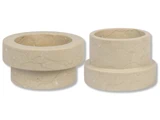 2 stk. MARBLE block lysestager i sand marmor fra Mette Ditmer