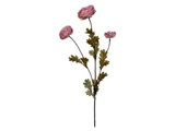 Nordiq, Kunstig, Ranunkel stilk, Lilla, L:92 cm