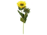 Nordiq, Kunstig, Solsikke stilk, Gul, Plastik, L:56 cm