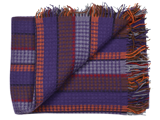 Silkeborg Uldspinderi, Monica 5054, Plaid, Lilla, Orange, 100% Wool, B:130 x L:190 cm