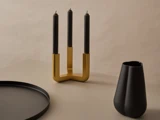 Cooee Design, LU, Lysestage, Brass, Messing, B:16 × L:16 × H:13 cm