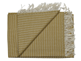 Silkeborg Uldspinderi, Albert-2, Plaid, Mustard, Råhvid, 100% Pure Baby Alpaca, B:130 x L:200cm