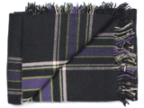 Silkeborg Uldspinderi, Maria, Plaid, Sort, Lilla, Grøn, 100% Pure New Merino Wool, B:130xL:190cm