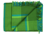 Silkeborg Uldspinderi, Maria, Plaid, Grøn, Blå, 100% new wool, B:130 x L:190 cm