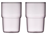 Lyngby Glas, Torino, Drikkeglas, Lyserød, Sæt af 2 stk. 40 cl. H:11,5 x Dia:7,7 cm
