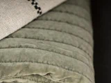 Quilt Velour tæppe fra Ib Laursen - olive