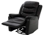 Recliner lænestol - Sort læder