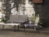 Muubs, Riva, Sofa, Polyrattan, Metal, Valnød, Sort, L: 152 H: 80 D: 74 cm