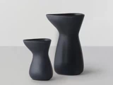 Ro Collection Small Jug no. 57, Lava stone (sort) - H14xW9xD10