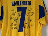 Replica-trøje fra 2005 med Kahlenberg på ryggen + autografer (L)
