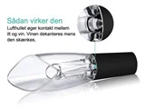 Shāpu elektrisk proptrækkersæt + smuk italiensk vinkaraffel i krystalglas
