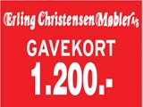 Gavekort på kr. 1.200 til butikkens Malerafd. hos Erling Christensen Møbler A/S