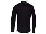 Sort langærmet Bertoni skjorte i valgfri størrelse