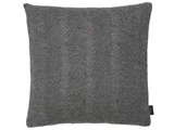 Herringbone pude i grå 50x50 fra LOUISE ROE - 100% alpaca uld 