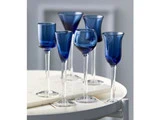 Lyngby glas, 6 Snapseglas, Blå, 16 cm