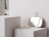 Meraki, Spejl med ramme, antik messing, spejl/messing, l: 30 w: 20