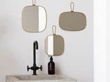 Meraki, Spejl med ramme, antik messing, spejl/messing, l: 30 w: 20