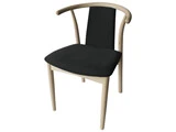 4 stk. Dansk design stol i bøg med sort læder