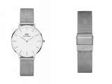 DANIEL WELLINGTON CLASSIC PETITE STERLING WHITE FRA LUXOLIVING.DK