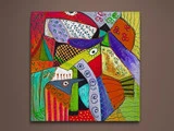 PLAY NO1 - KUNSTTRYK 50CM X 50CM - BYMALUE [T060] (Normalpris kr. 340)