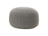 Tabi puf i brun polyester fra House Doctor - h: 40 dia: 80 cm
