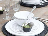 12 stk. Delicate frokosttallerkner fra Ib Laursen - sort