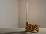 Cooee Design, Lykke, One, Lysestage, Gold, Metal, L:15 × B:13,5 × H:10 cm