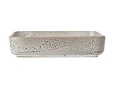 2 stk Thea Serveringsfade i Stentøj Natur fra Bloomingville - L: 25 x H: 5,5 x B: 25 cm