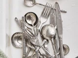 Ib Laursen, Godfred, Kniv, Sølv, Rustfrit stål, Sæt af 4 stk., L:23,5 cm