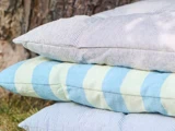 Ib Laursen, Lina, Madras, Natur m/sorte striber, Bomuld, Polyester, B:70 x H:8 x L:190 cm