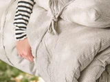 Ib Laursen, Lina, Madras, Natur m/sorte striber, Bomuld, Polyester, B:70 x H:8 x L:190 cm