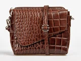 Treats, Ulrikka, Croco Crossbody, læder, brun, 21x18x6