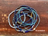 BLUE - 10 armbånd 
