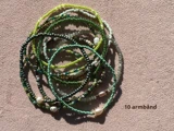 GREEN - 10 armbånd 