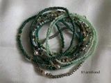 GREEN - 10 armbånd 