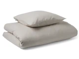 FLEXA, DAWN, Single, Sengelinned, Warm grey, Bomuld, B:140 x L:200 cm