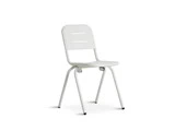 WOUD, RAY, café stol, pulverlakeret aluminium, hvid