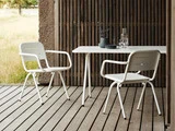 WOUD, RAY, havebord, pulverlakeret aluminium, hvid, L: 140 B: 85 H: 71 cm