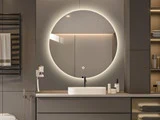 Rund Spejl Ø80 cm med LED lys og antidug funktion