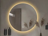 Rund Spejl Ø80 cm med LED lys og antidug funktion